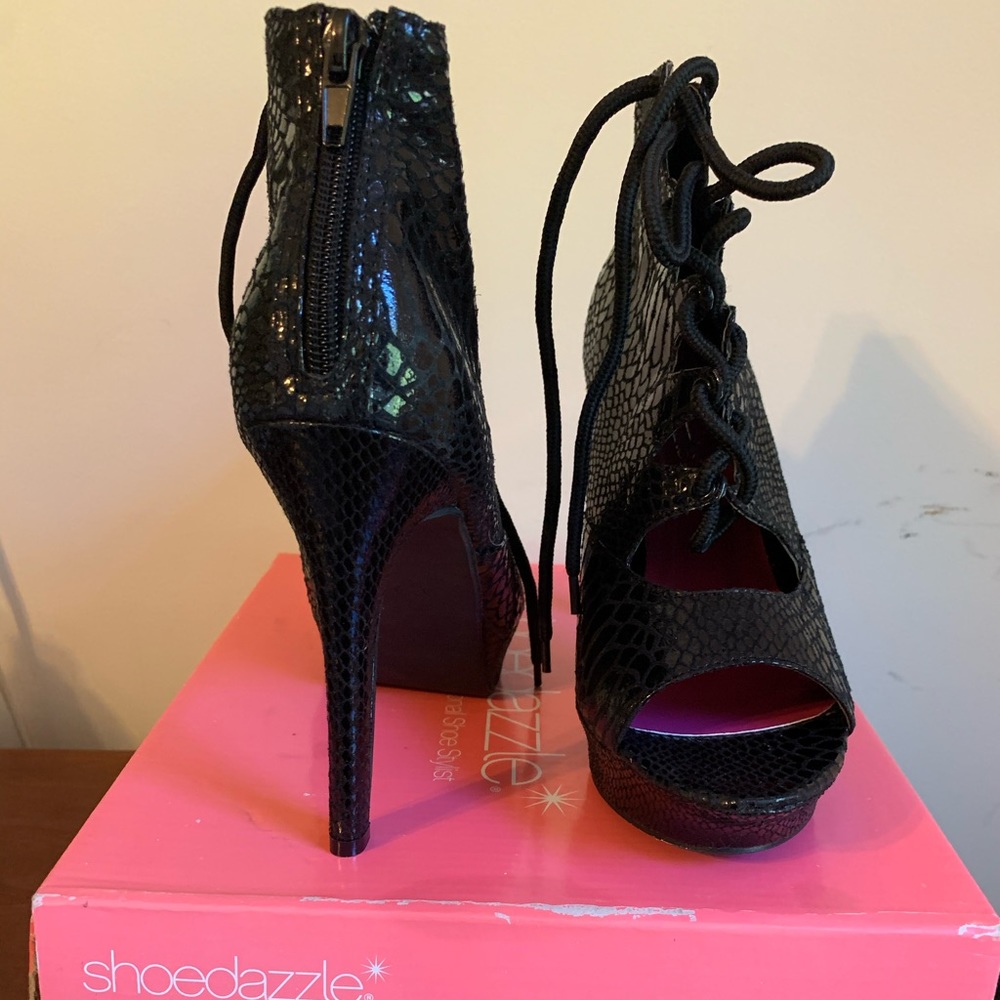 Black Ciara booties , size 8
